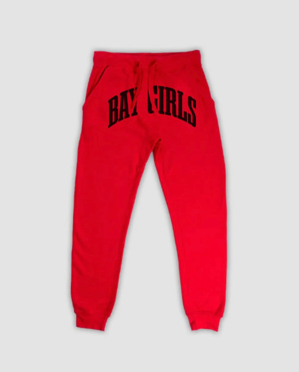 Red and Black Joggers
