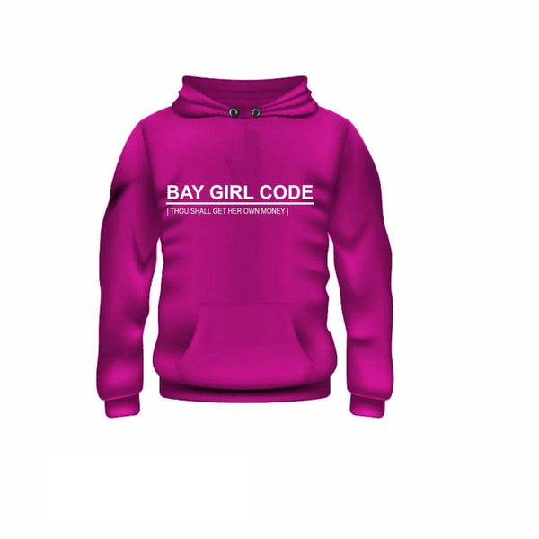 Pink Bay Girl Code Hoodie
