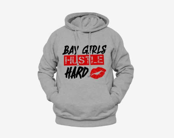 Bay Girl Hustle Hoodie w Lips